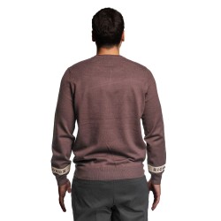 maglioncino john richmond UOMO MARRONE MULCH - UMA25035MA vista posteriore