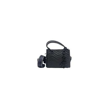 borsa marc ellis DONNA BLACK E BLACK - FLAT KRISSY S WAVE_25 vista frontale