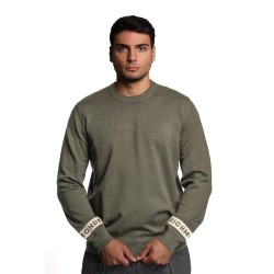 maglioncino john richmond UOMO VERDE DEEP FOREST - UMA25035MA vista frontale