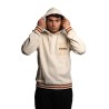 felpa john richmond UOMO AVORIO WHITE CAP - UMA25050FE vista frontale cappuccio