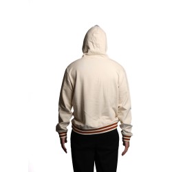 felpa john richmond UOMO AVORIO WHITE CAP - UMA25050FE vista  posteriore cappuccio