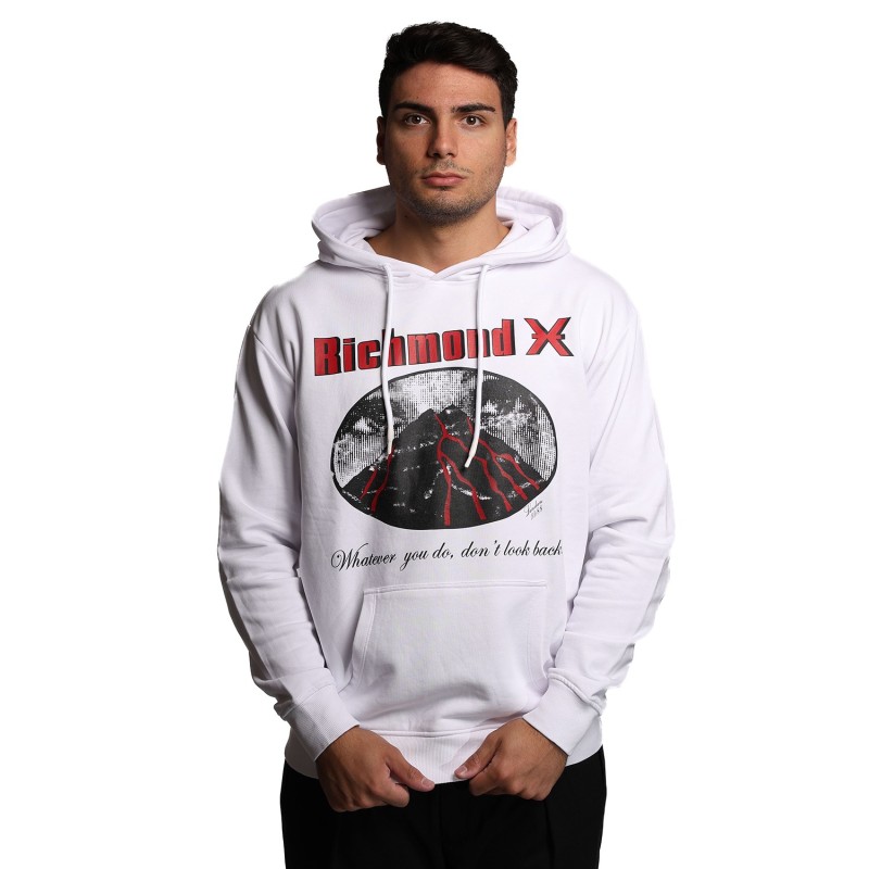 felpa john richmond UOMO WHITE - UMA25185FE vista frontale