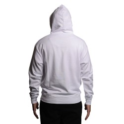 felpa john richmond UOMO WHITE - UMA25185FE vista posteriore cappuccio