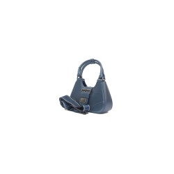 borsa marc ellis DONNA BLU E ARGENTO MAJOLICA BLUE/CDF - FLAT CIRCLE_25 vista laterale