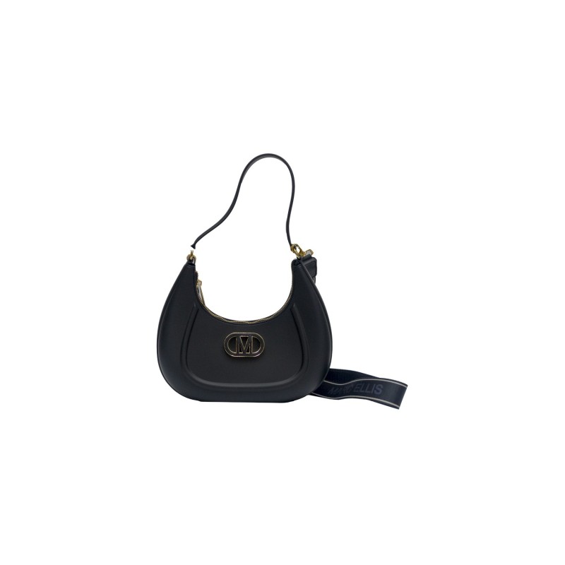 borsa marc ellis DONNA BLACK E LIGHT GOLD - FLAT HERO vista frontale