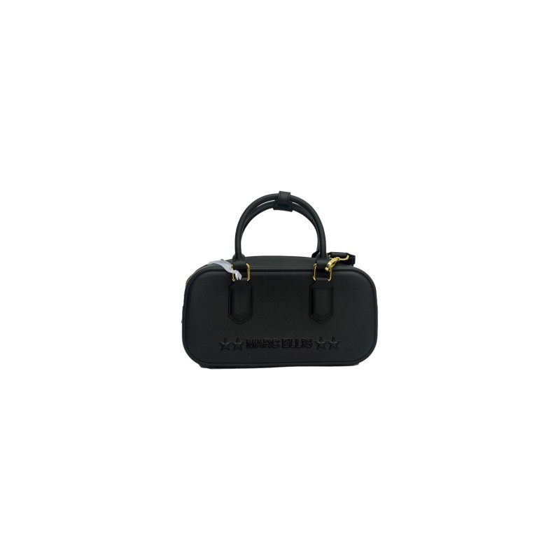 borsa marc ellis DONNA BLACK E LIGHT GOLD - FLAT STICH_25 vista frontale