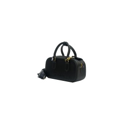 borsa marc ellis DONNA BLACK E LIGHT GOLD - FLAT STICH_25 vista laterale