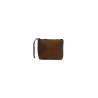 pochette marc ellis DONNA DARK CUOIO - BUBY SUEDE CLUTCH vista frontale