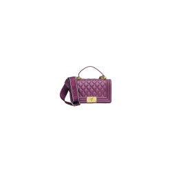 borsa marc ellis DONNA PORPORA SCURO E ORO PURPLE/LIGHT GOLD - FLAT SQUARE S vista frontale