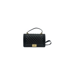borsa marc ellis DONNA BLACK E LIGHT GOLD - FLAT SQUARE M vista frontale