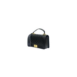 borsa marc ellis DONNA BLACK E LIGHT GOLD - FLAT SQUARE M vista laterale