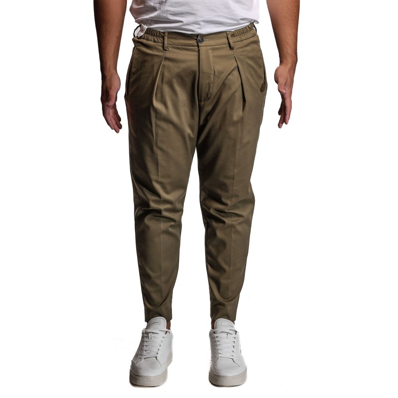pantalone entre amis UOMO 9103 MILITARY - A268440/2526 vista frontale