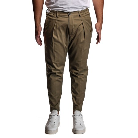 pantalone entre amis UOMO 9103 MILITARY - A268440/2526 vista frontale