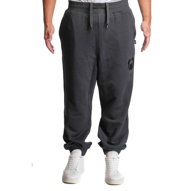 pantalone tuta moschino UOMO NERO 0555 - V1A6808 - 4418 vista frontale
