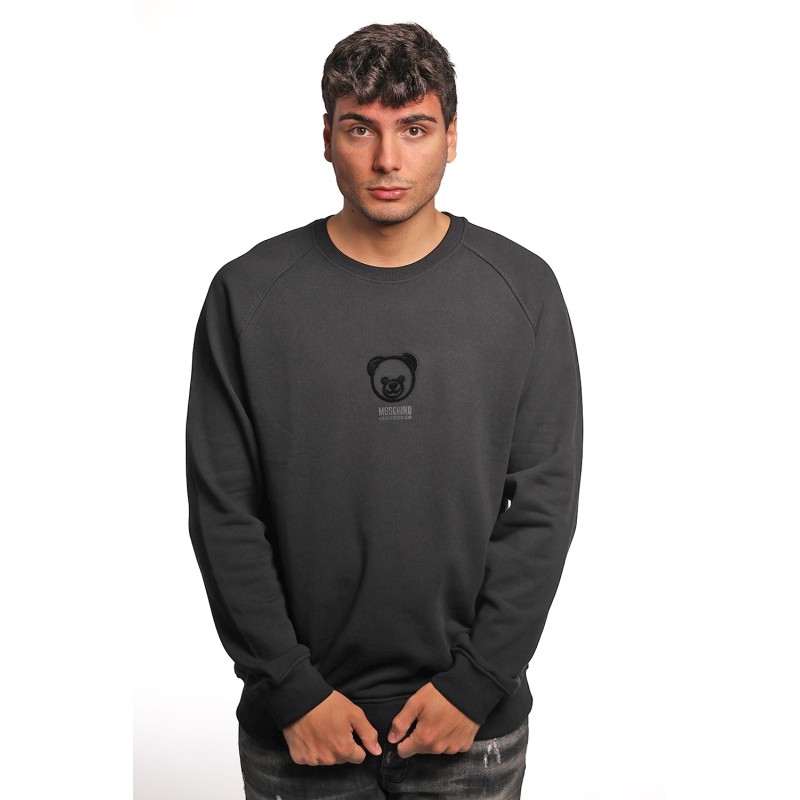 felpa moschino UOMO NERA 0555 - V1A1707 - 4418 vista frontale