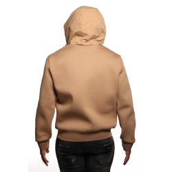 felpa a giubbino peuterey UOMO CUOIO CHIARO 995 - KAPOOR BMAT 01 - PEU5591 vista posteriore cappuccio