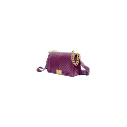 borsa marc ellis DONNA PORPORA SCURO E ORO PURPLE/LIGHT GOLD - FLAT M_25 vista laterale