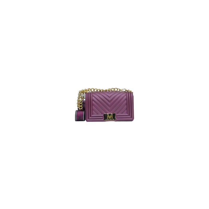 borsa marc ellis DONNA PORPORA SCURO E ORO PURPLE/LIGHT GOLD - FLAT S_25 vista frontale