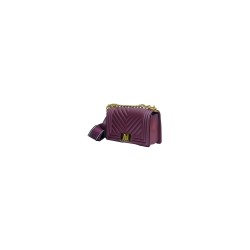 borsa marc ellis DONNA PORPORA SCURO E ORO PURPLE/LIGHT GOLD - FLAT S_25 vista laterale