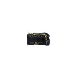 borsa marc ellis DONNA BLACK E LIGHT GOLD - FLAT S_25 vista frontale