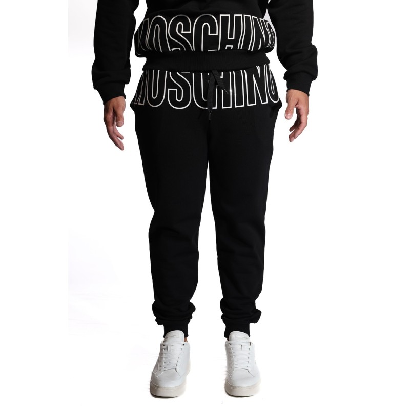 pantalone tuta moschino UOMO NERO 1555 - V1A6810 - 4319 vista frontale