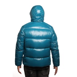 giubbino save the duck UOMO TURCHESE 90069 - D31280M - LOVE21 EDGARD vista posteriore cappuccio