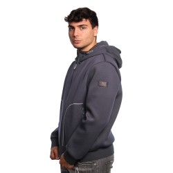 felpa a giubbino peuterey UOMO BLU 215 - KAPOOR BMAT 01 - PEU5591 vista laterale