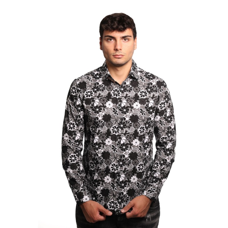camicia alessandro lamura UOMO GRIGIA VU - SAM3023 vista frontale