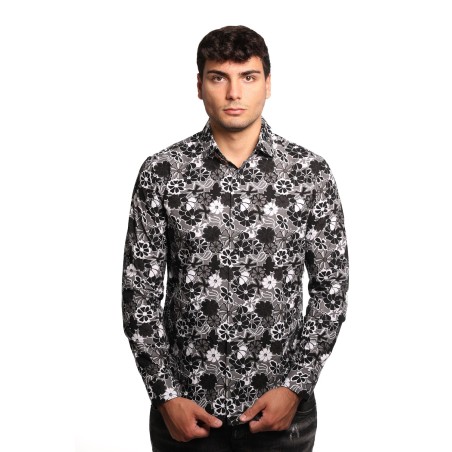 camicia alessandro lamura UOMO GRIGIA VU - SAM3023 vista frontale