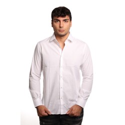 camicia alessandro lamura UOMO BIANCA 124 - TEAM600 vista frontale