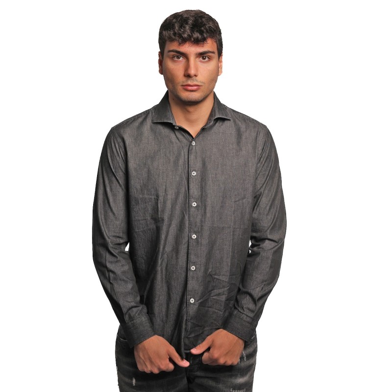 camicia alessandro lamura UOMO GRIGIA VAR C - ADAM750 vista frontale