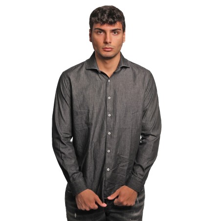 camicia alessandro lamura UOMO GRIGIA VAR C - ADAM750 vista frontale