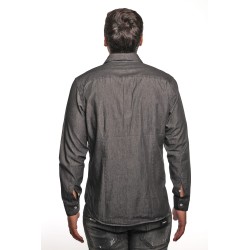 camicia alessandro lamura UOMO GRIGIA VAR C - ADAM750 vista posteriore