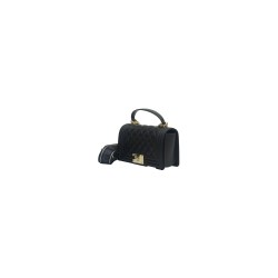 borsa marc ellis DONNA BLACK E LIGHT GOLD - FLAT SQUARE S vista laterale
