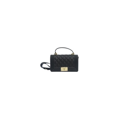 borsa marc ellis DONNA BLACK E LIGHT GOLD - FLAT SQUARE S vista frontale