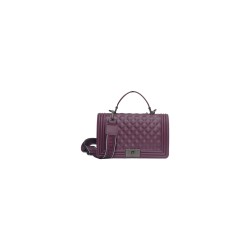 borsa marc ellis DONNA PORPORA E ARGENTO PURPLE/BRUSH CDF - FLAT SQUARE M vista frontale