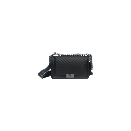 borsa marc ellis DONNA BLACK E CDF - FLAT M_25 vista frontale