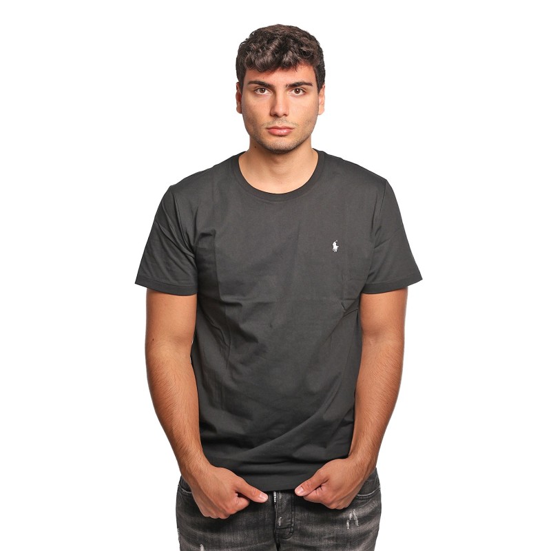 t-shirt polo ralph lauren UOMO BLACK - 714844756001 vista frontale