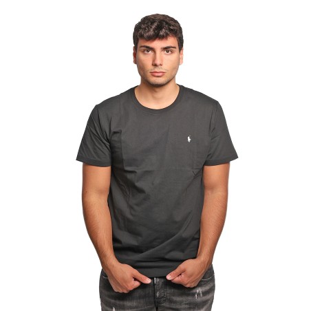 t-shirt polo ralph lauren UOMO BLACK - 714844756001 vista frontale