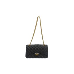 borsa marc ellis DONNA BLACK E LIGHT GOLD - FLAT FALCON M vista frontale