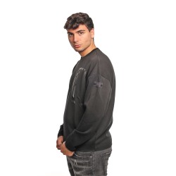 felpa peuterey UOMO NERA - ROKIT FL - PEU5641 vista laterale