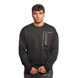 felpa peuterey UOMO NERA - ROKIT FL - PEU5641 vista frontale