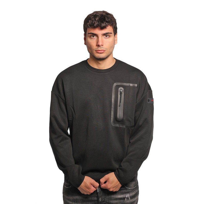 felpa peuterey UOMO NERA - ROKIT FL - PEU5641 vista frontale