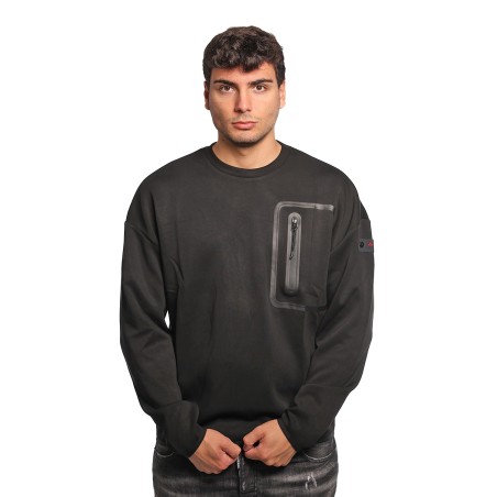 felpa peuterey UOMO NERA - ROKIT FL - PEU5641 vista frontale