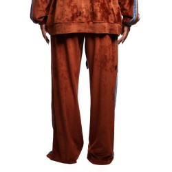 pantalone a palazzo kostumn°1 DONNA BRUCIATO E CELESTE - KI2519 vista posteriore completo