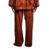 pantalone a palazzo kostumn°1 DONNA BRUCIATO E CELESTE - KI2519 vista posteriore completo