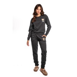 felpa moschino DONNA NERA 0555 - V6A1705 - 4413 vista completo frontale