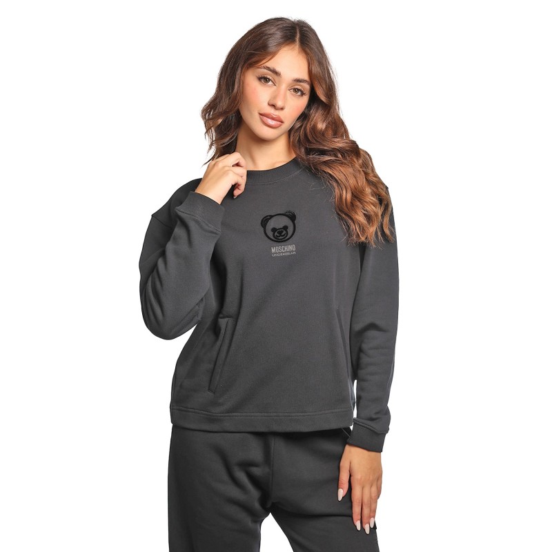 felpa moschino DONNA NERA 0555 - V6A1710 - 4418 vista frontale