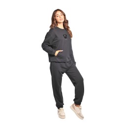 felpa moschino DONNA NERA 0555 - V6A1710 - 4418 vista completo laterale