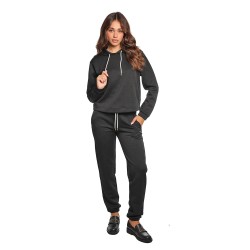 pantalone tuta guess DONNA NERO FJ8A - V5YB06KBSL2 vista completo frontale